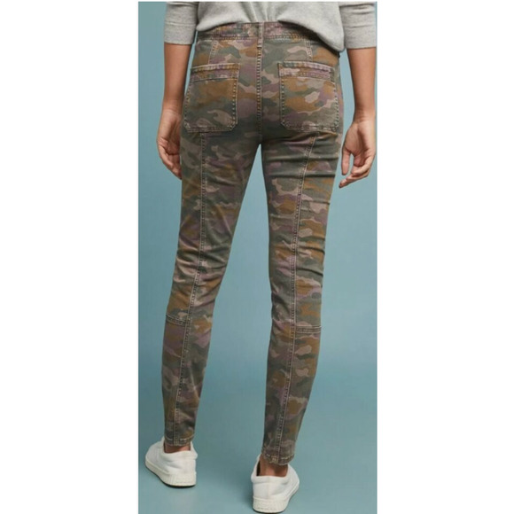 Anthropologie Slim Camo Button Fly Jefferson Utility Pants Size 28 - Picture 2 of 11